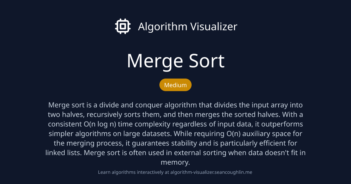 Merge Sort | Algorithm Visualizer